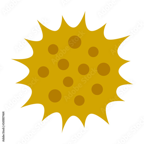 Pollen allergen flat vector color icon for allergy apps and websites