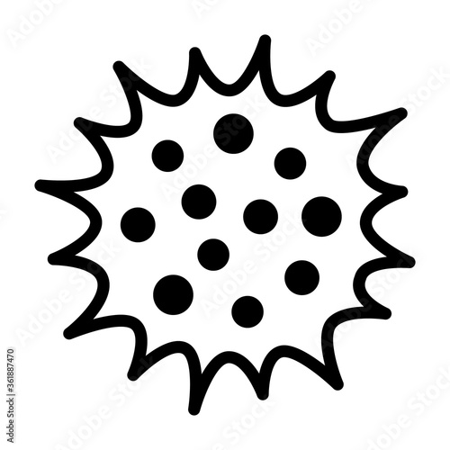 Pollen allergen line art vector icon for allergy apps and websites