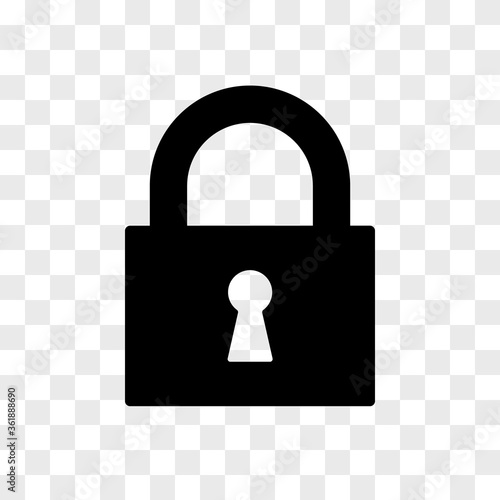 Lock internet security icon in checkerboard BG. Internet flat icon symbol for applications.