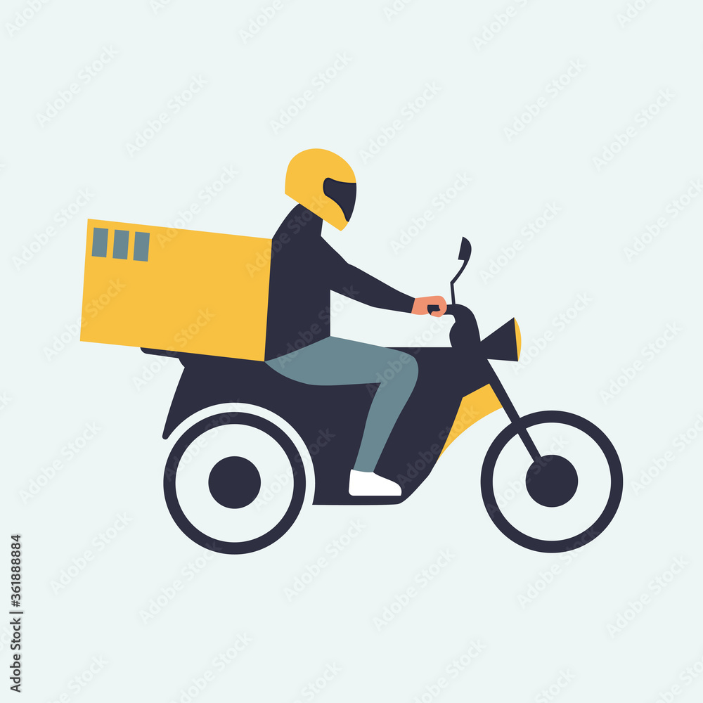 repartidor en moto o persona transportando paquetes o cajas a domicilio repartidor en moto o persona transportando paquetes o cajas a domicilio