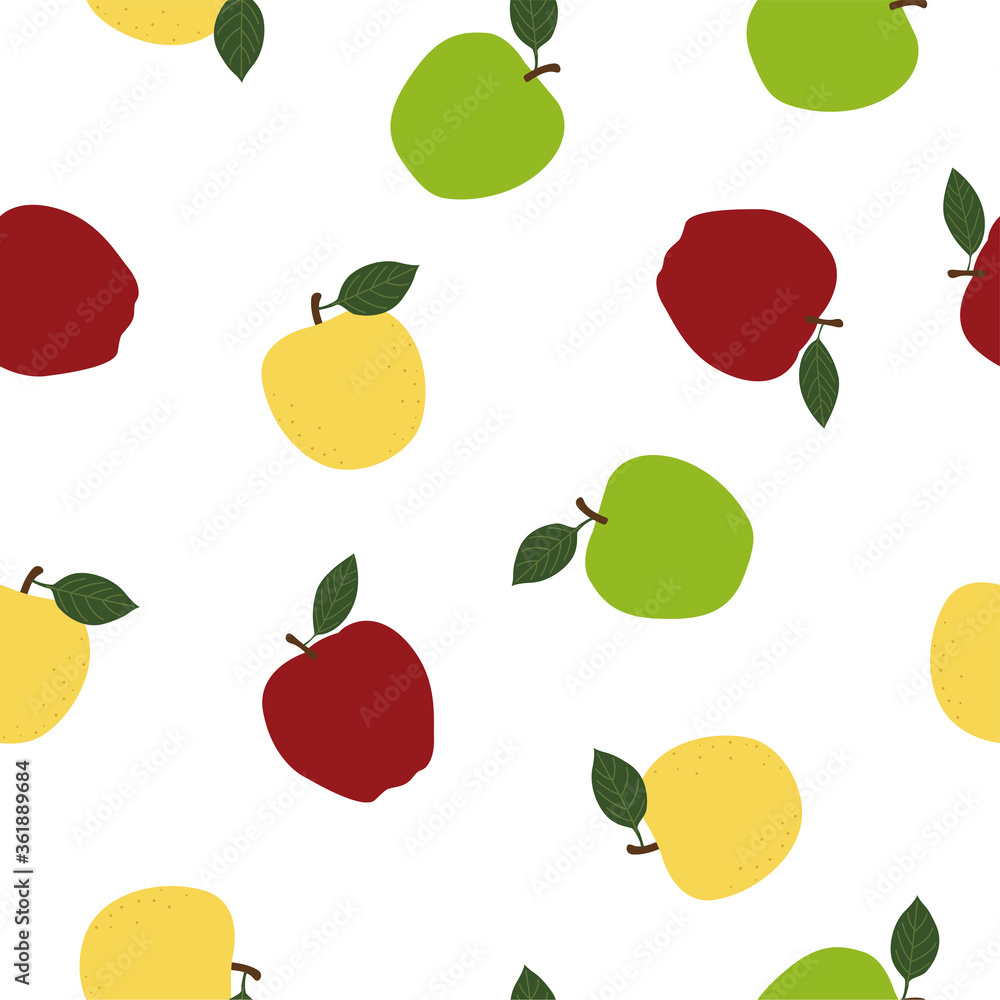 Apple. Seamless Vector Patterns
