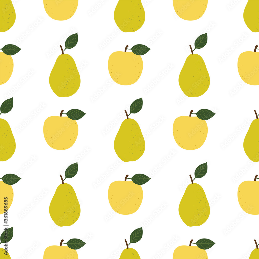 Apple and Pear. Seamless Vector Patterns Apple and Pear. Seamless Vector Patterns
