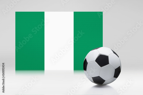 Nigeria flag with a soccer ball