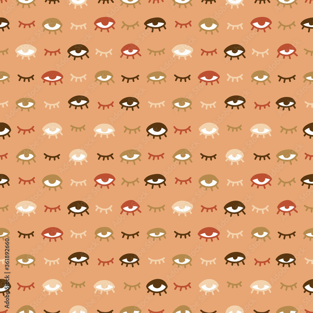 Seamless pattern with hand drawn eye, vector illustration Seamless pattern with hand drawn eye, vector illustration