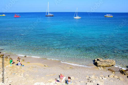 Beach in Rhodes Island, Greece