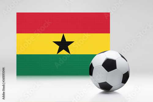 Ghana flag with a soccer ball