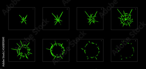 Shine liquid effect. Liquid explosion animation effect. Animation Sprite sheet for games, cartoon or animation. vector style animation effect 1377.