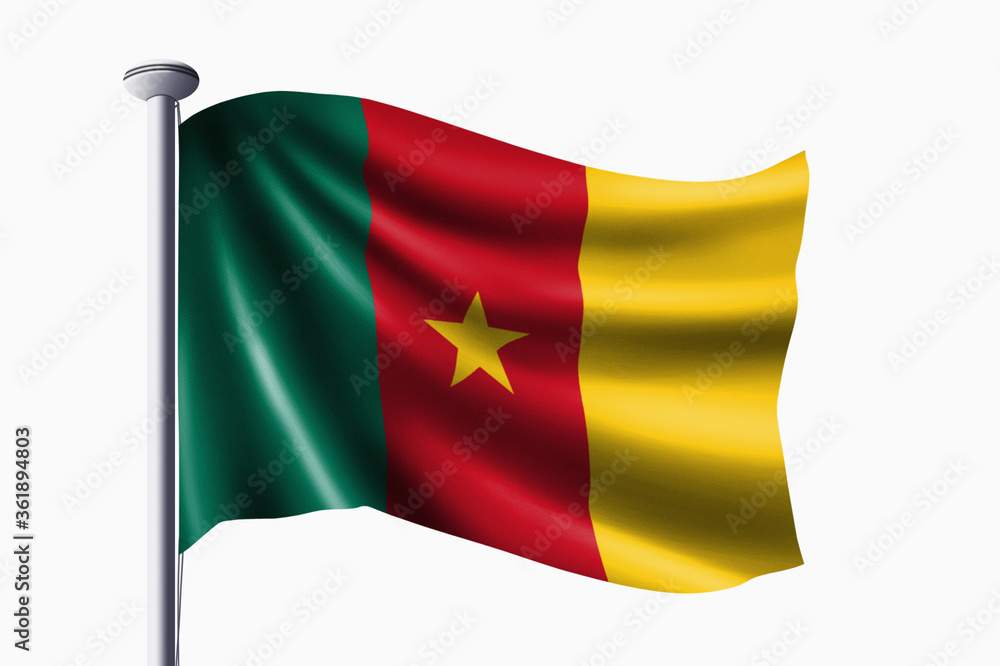 Cameroon flag waving Cameroon flag waving