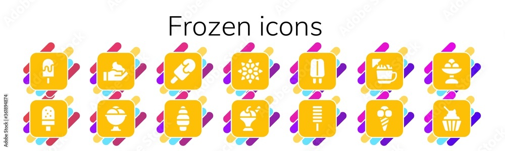 Modern Simple Set of frozen Vector filled Icons Modern Simple Set of frozen Vector filled Icons