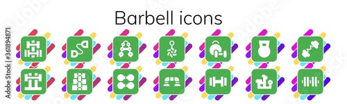 barbell icon set