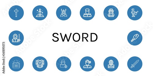 sword icon set