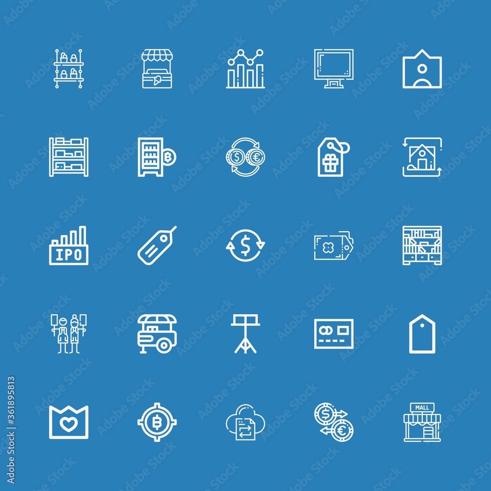 Editable 25 trade icons for web and mobile