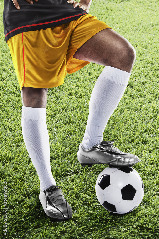 Fototapeta premium Germany soccer player ready for kick off