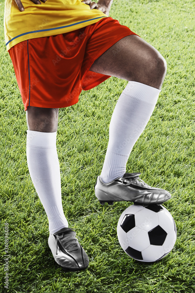 Fototapeta premium Ecuador soccer player ready for kick off