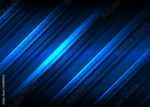 Abstract blue vector background with light stripes © natrot