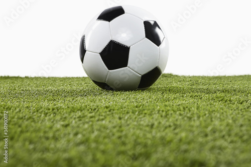 Soccer ball on a playing field © ImageHit
