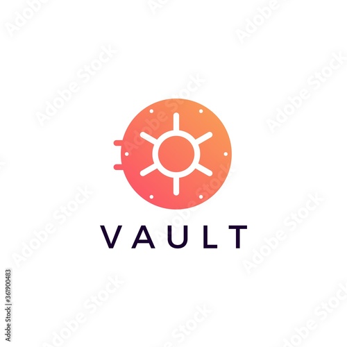 vault locker logo vector icon illustration photo