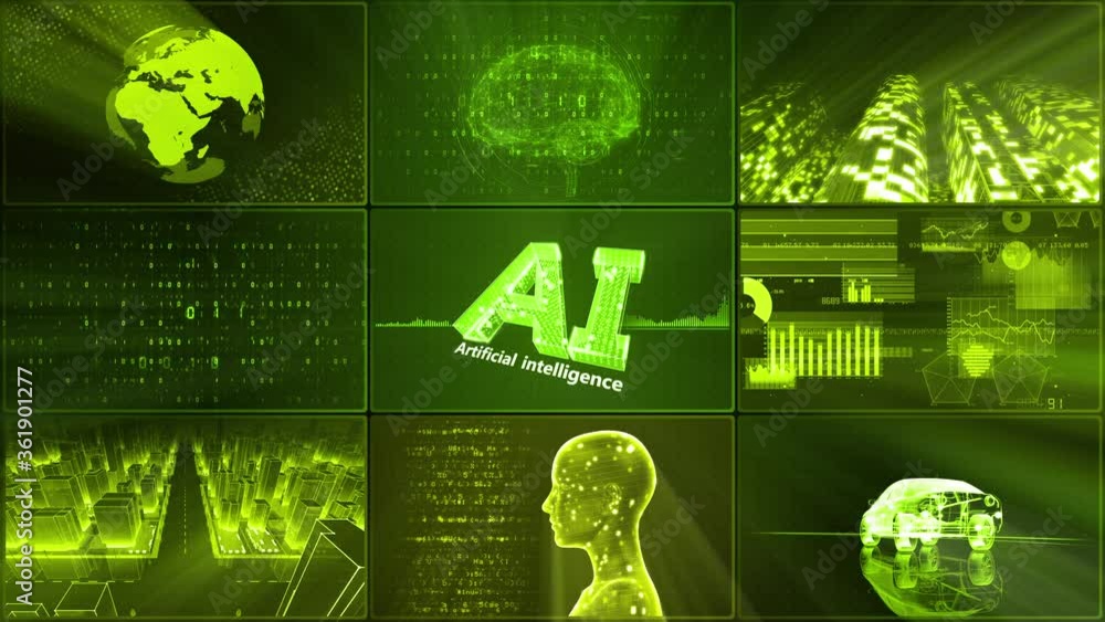 Digital Network Technology AI artificial intelligence data concepts Background.