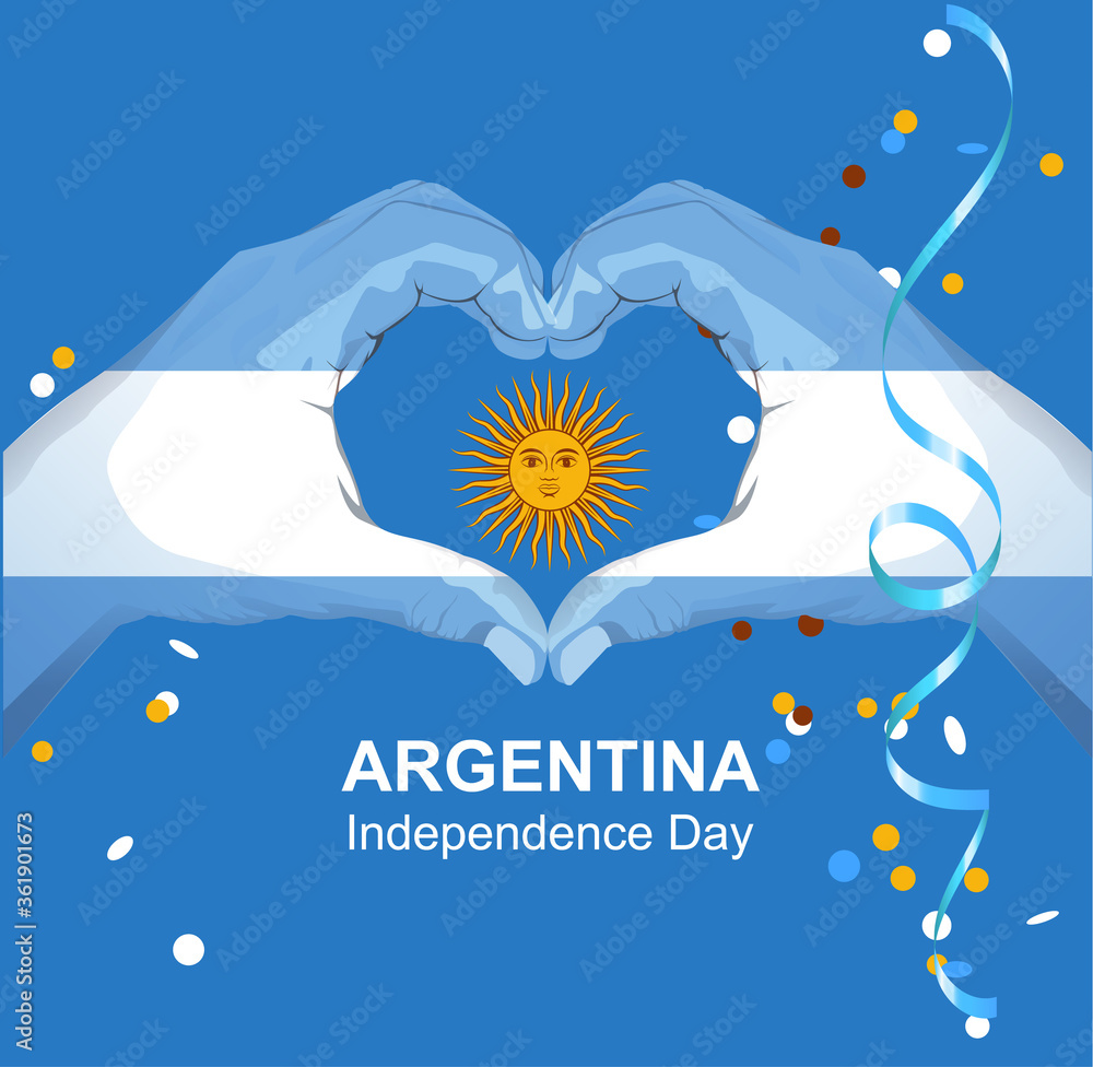 Argentina Independence Day Greeting Card Hands Palm Argentina Flag And argentina-independence-day-greeting-card-hands-palm-argentina-flag-and
