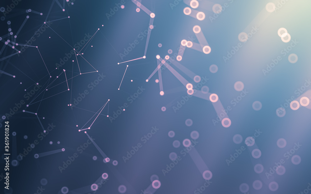 Abstract background. Molecules technology with polygonal shapes, connecting dots and lines. Connection structure. Big data visualization. Abstract background. Molecules technology with polygonal shapes, connecting dots and lines. Connection structure. Big data visualization.