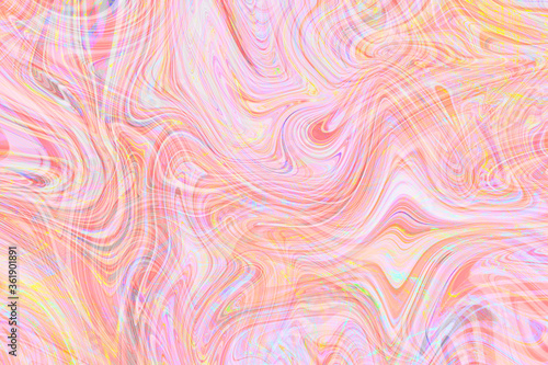 Abstract marble texture. Fantasy fractal background in orange. Liquid pattern as background. 