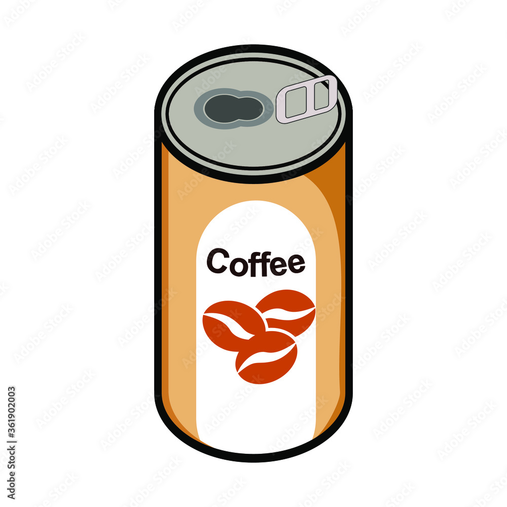 drinks coffee cans vector design isolated white