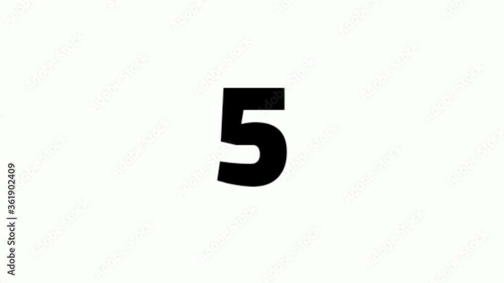 countdown motion graphic with white background countdown motion graphic with white background