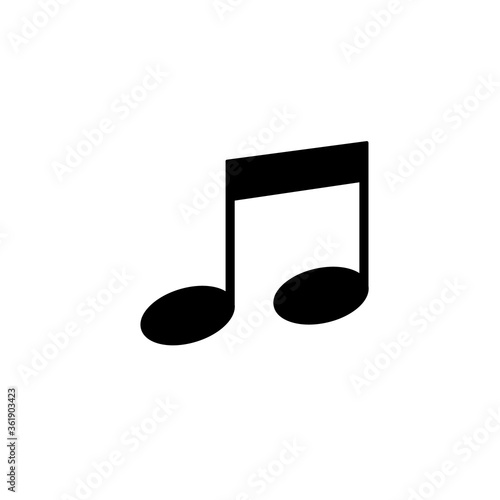 Music note icon vector