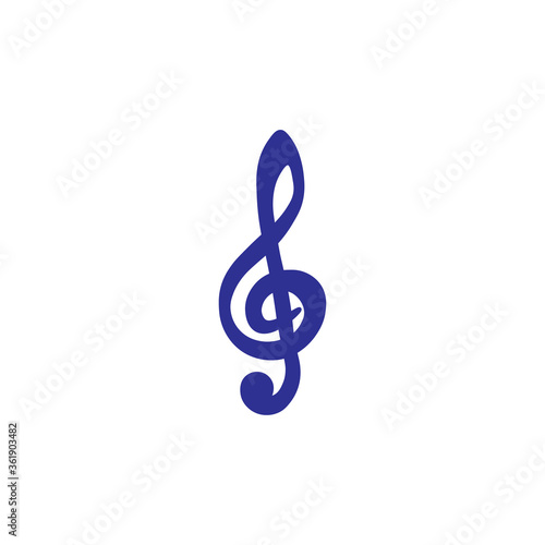 Music note icon vector