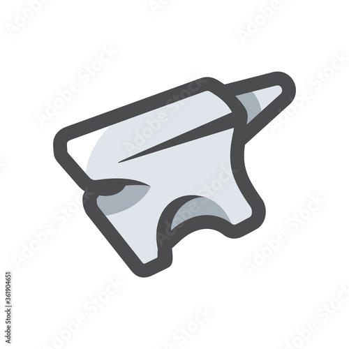 Anvil. Metal stithy symbol Vector Cartoon illustration