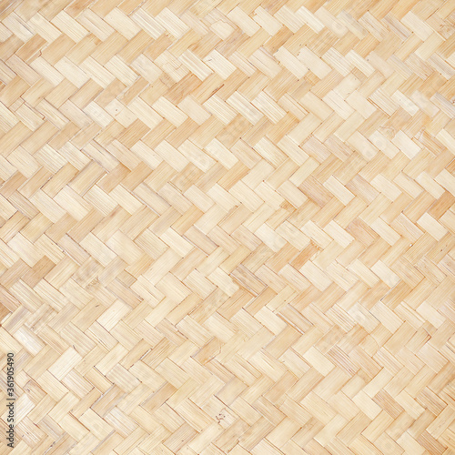 close up bamboo woven texture pattern background