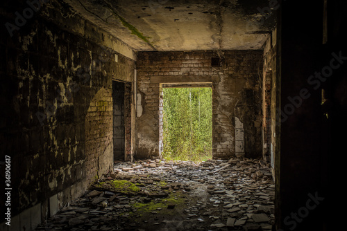 doorway in old abandoned building