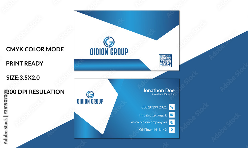 Clean business card design Clean business card design