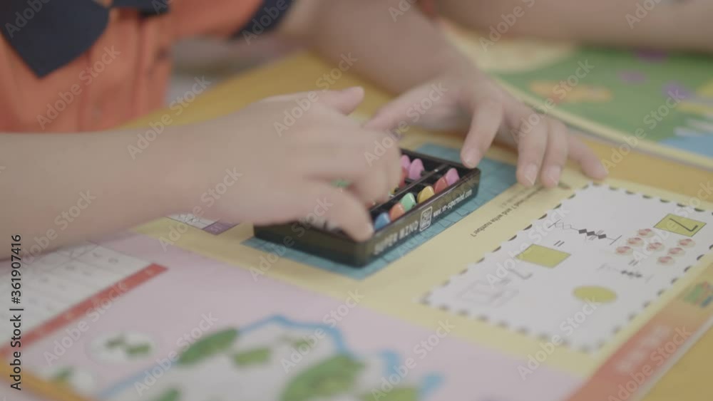 Kids are studying in classroom at kindergarten Kids are studying in classroom at kindergarten