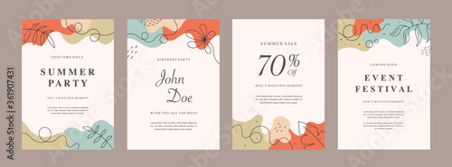 Set of abstract creative artistic templates. Universal cover Designs for Annual Report, Brochures, Flyers, Presentations, Leaflet, Magazine.