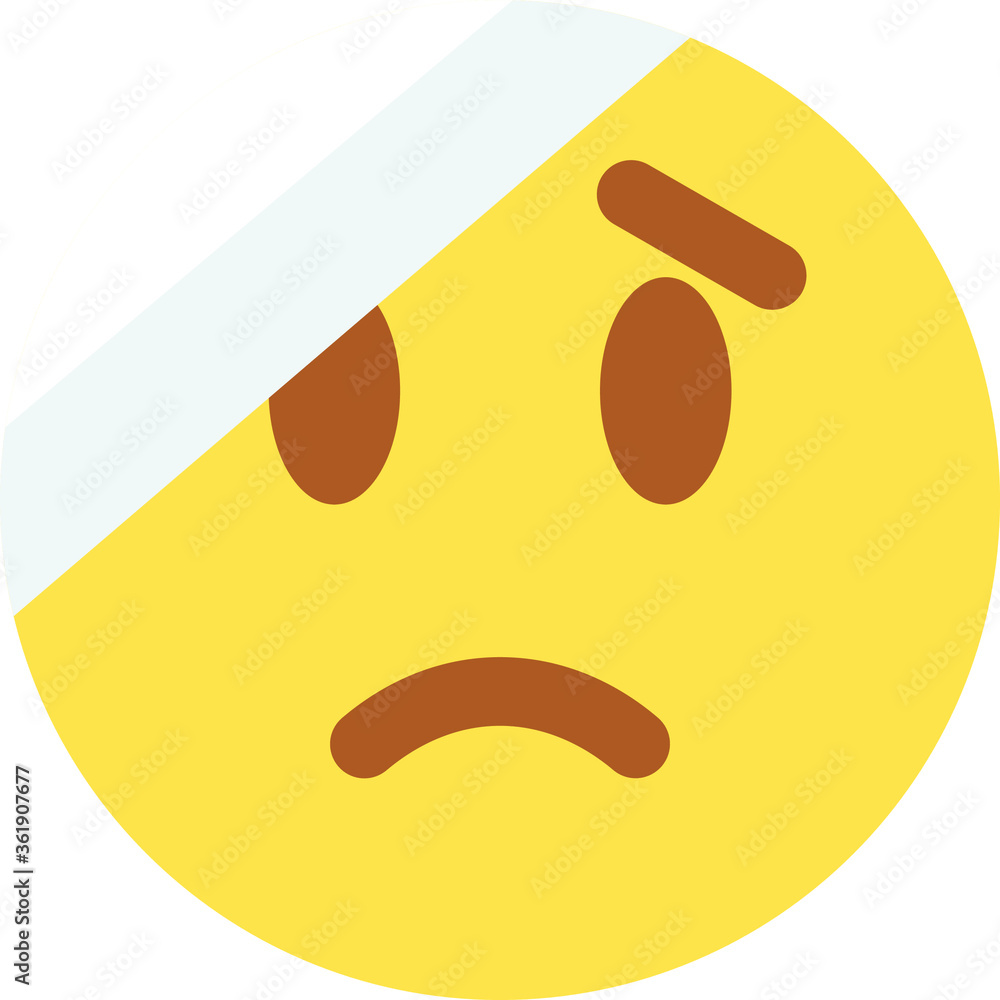 Face With Head Bandage Emoji / Emoticon Stock Vector Adobe Stock