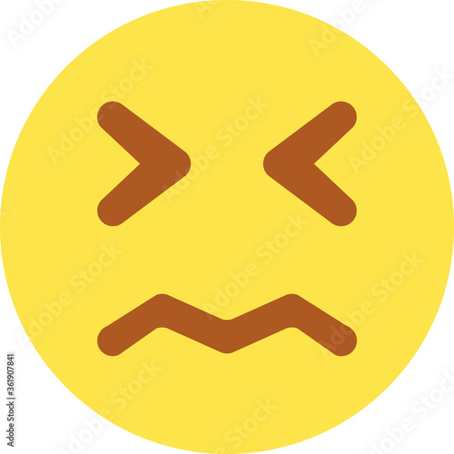 Confounded Face - Disturbed - Feed up Emoji / Emoticon