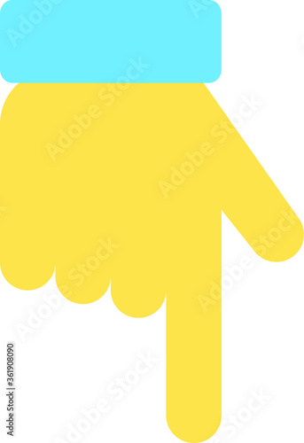 Finger Down - Finger Point Down Emoji / Emoticon