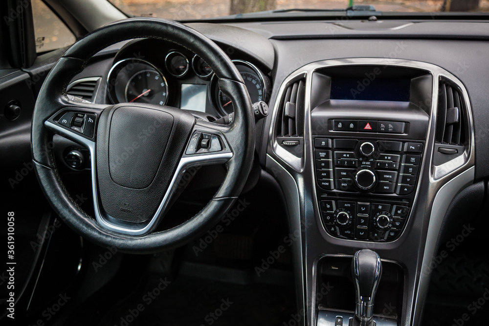 The interior of the car