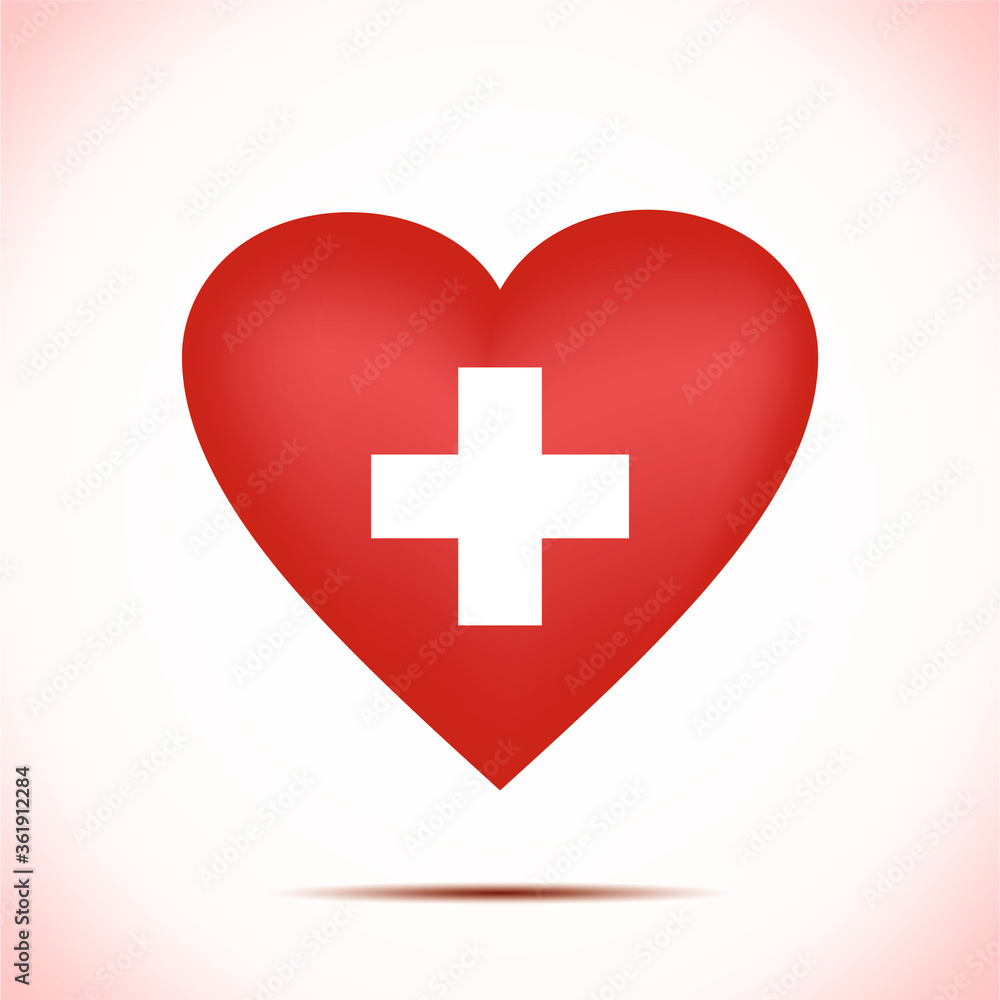 red heart with plus sign red heart with plus sign