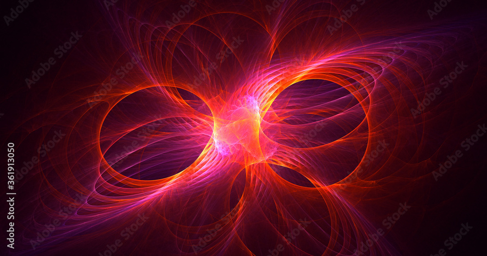 3D rendering abstract red fractal light background 3D rendering abstract red fractal light background