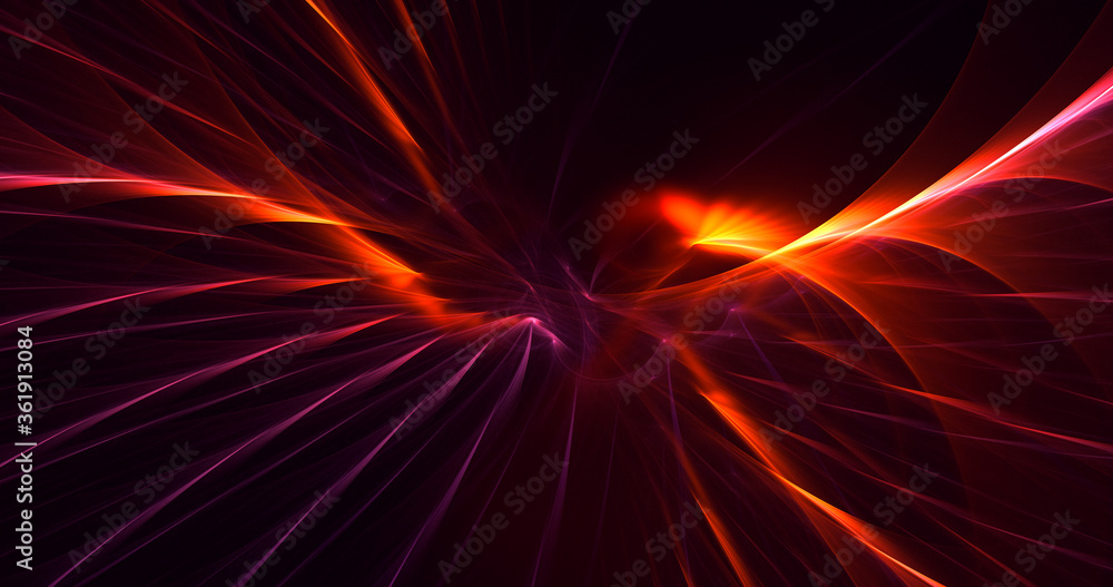 3D rendering abstract red fractal light background 3D rendering abstract red fractal light background