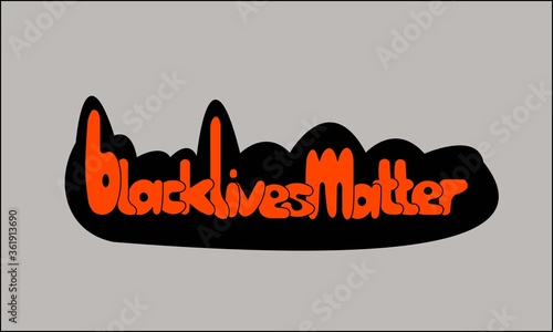 vector graphic word - black lives matter, lettering sticker