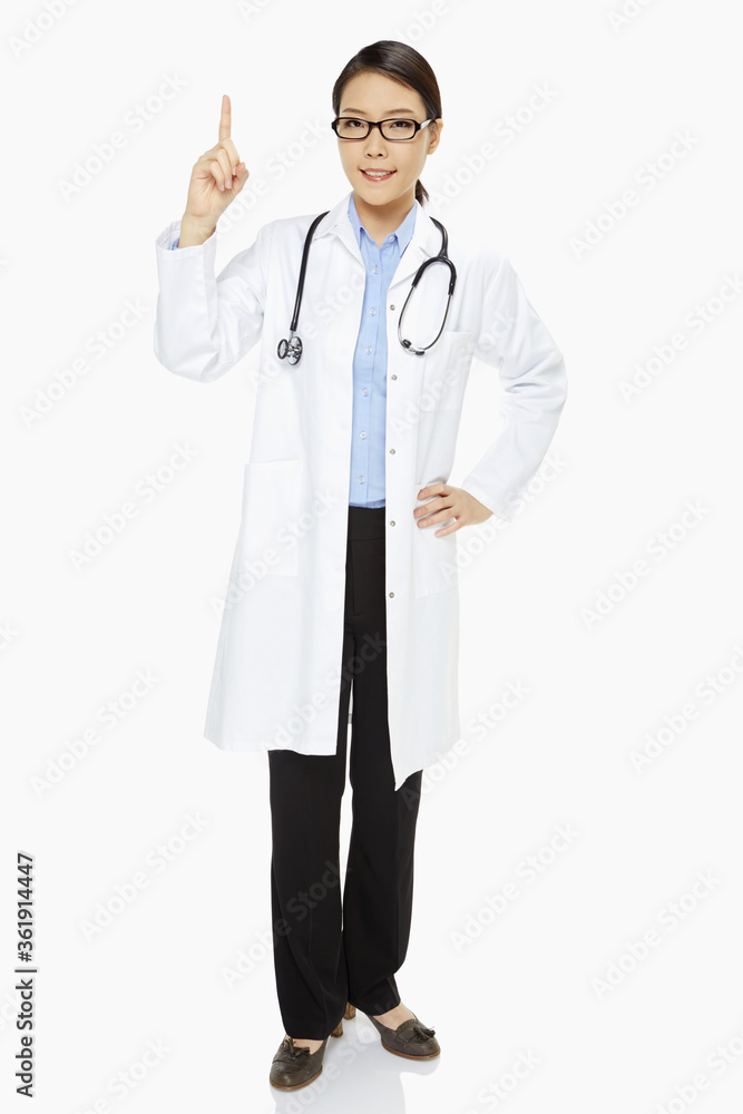 Medical personnel showing hand gesture Medical personnel showing hand gesture