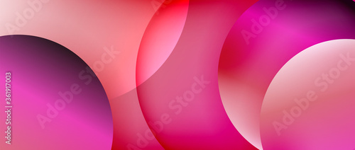 Circle modern geometric abstract background with liquid gradients