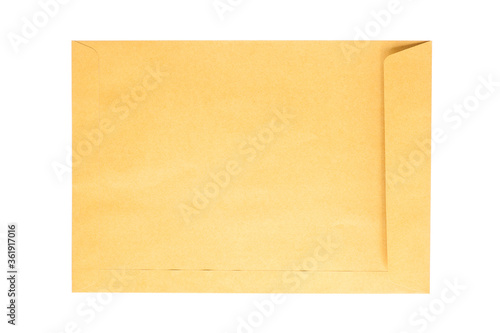 Brown envelopes isolated on white background. © Sarunyoo