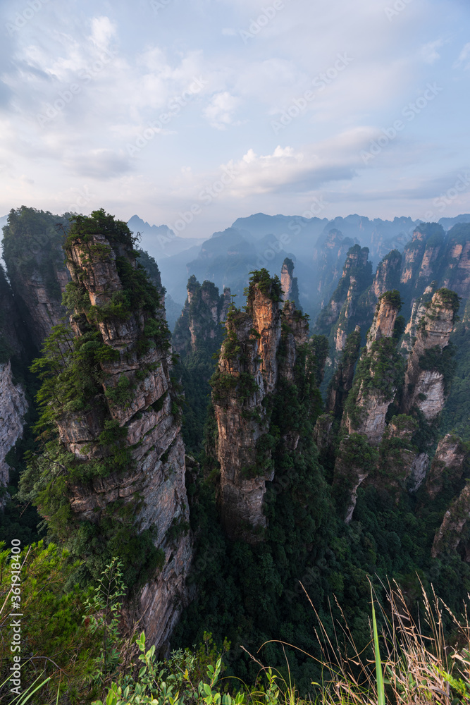 Asian tourist attraction, traveling in China Zhangjiajie National Forest Park.