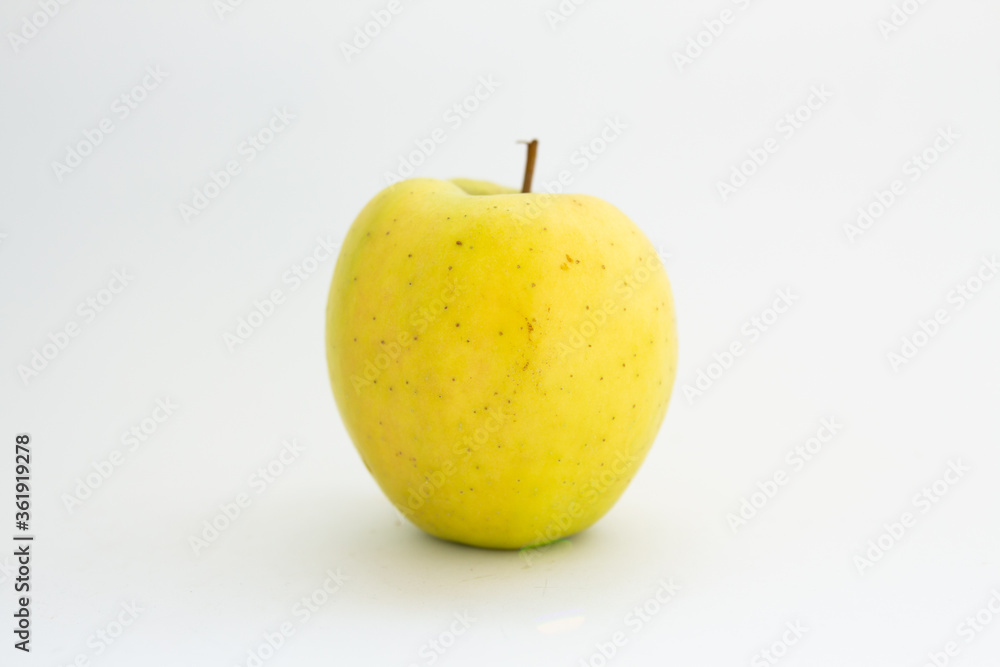 ripe apple on a white background