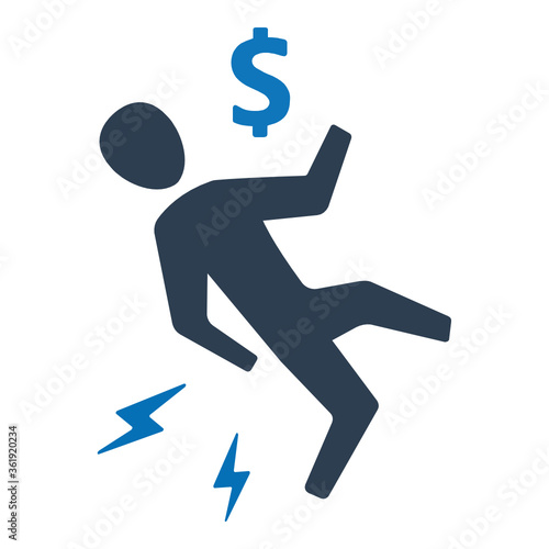Business failure icon