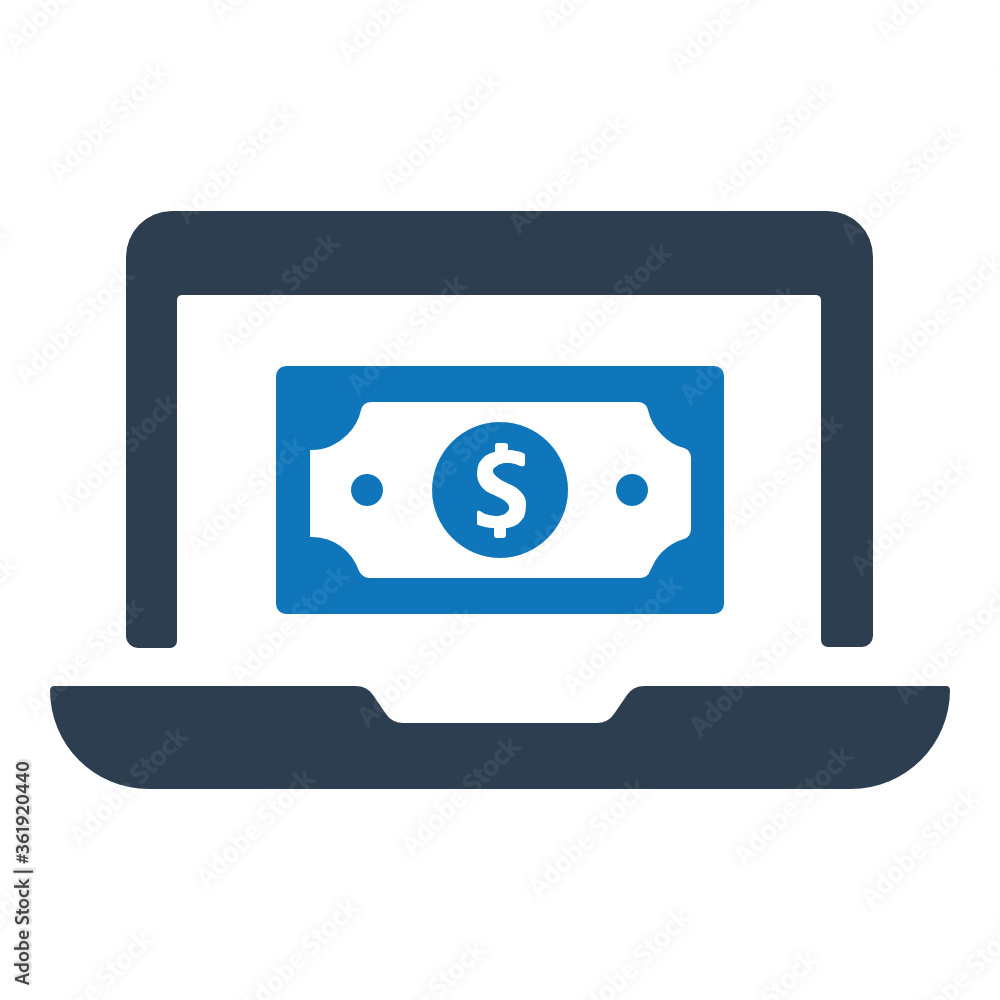Online money transfer icon Online money transfer icon